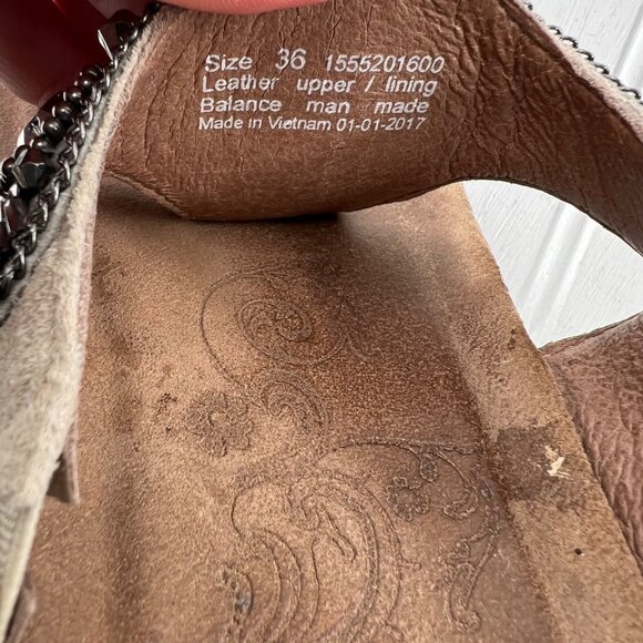 Womens Dansko Beaded Leather Thong Sandals Size 36 Embellished Brown - Picture 4 of 6